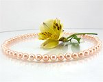 Peach<br>Pearl Necklace<br>7.5 - 8.0 mm