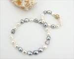 White Cultured<br>pearl necklace<br>9.5 - 11.0 mm