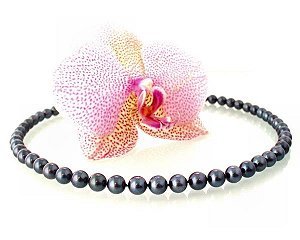 dark akoya pearl necklace