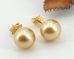 Golden South Sea pearl earrings from Selectraders